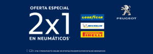 2x1 en ruedas Michelín, Goodyear y Pirelli