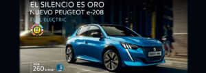 Peugeot e-208 100% eléctrico en Huesca y Monzón por 260€ al mes