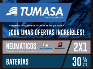Oferta taller Tumasa Huesca y Monzón con 2x1 en ruedas y grandes descuentos postventa para marzo 2021